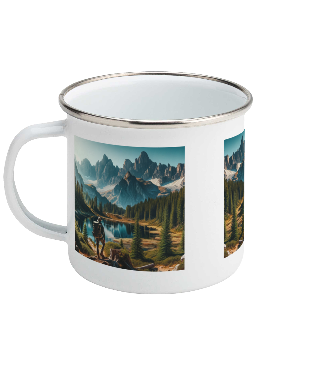 Outdoor Enamel Mug Adventure Explore Nature