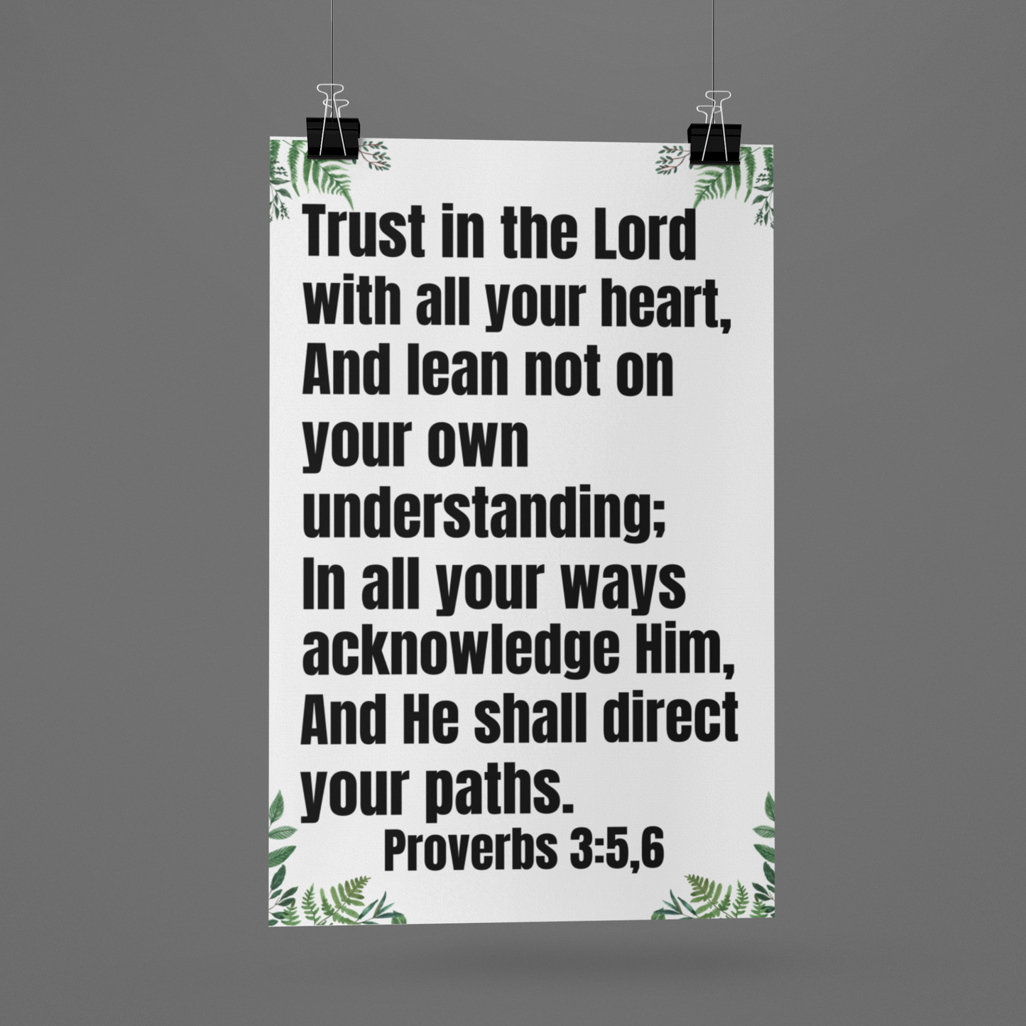 Trust In The Lord Poster Print Bible Scripture Verse