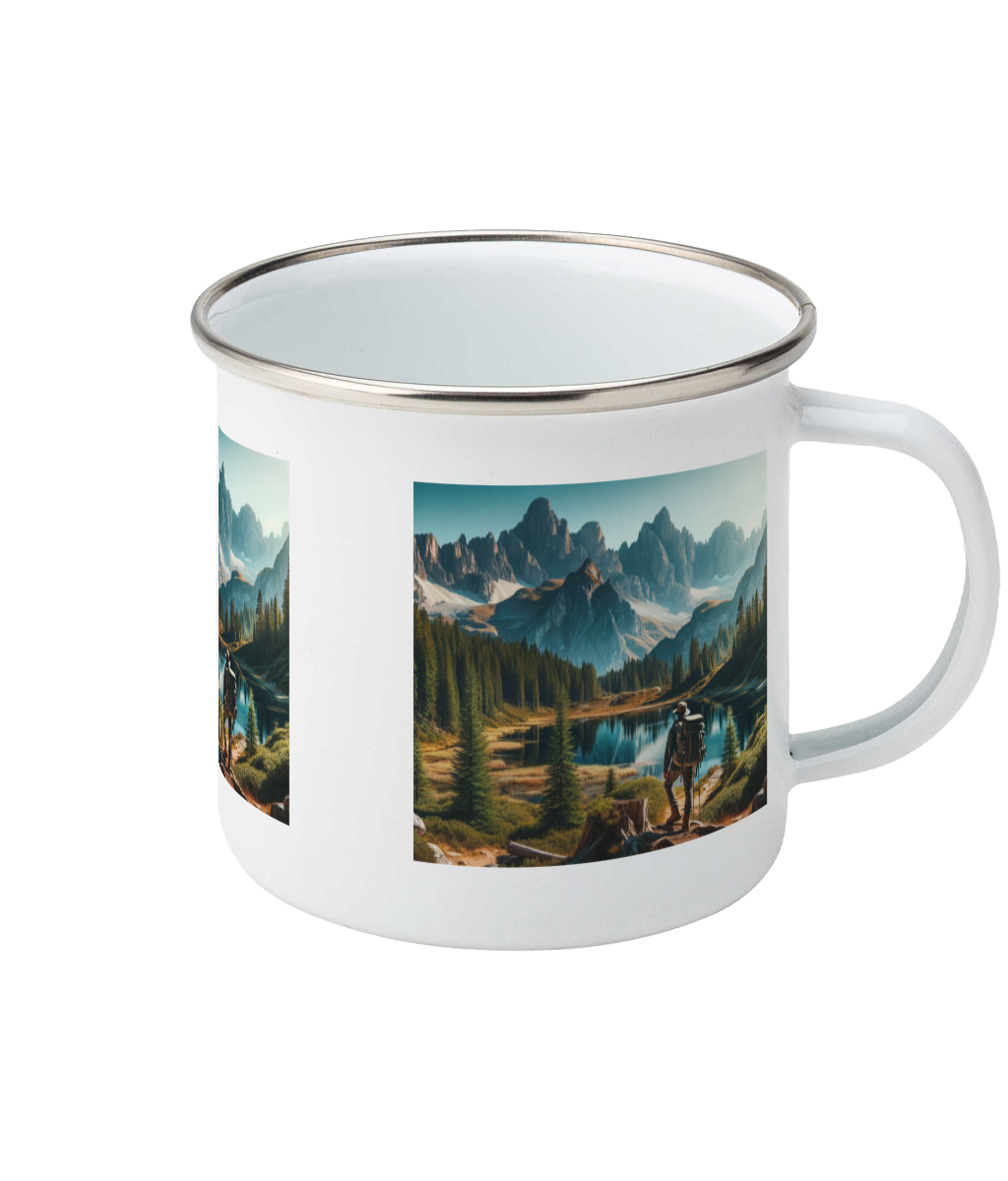 Outdoor Enamel Mug Adventure Explore Nature