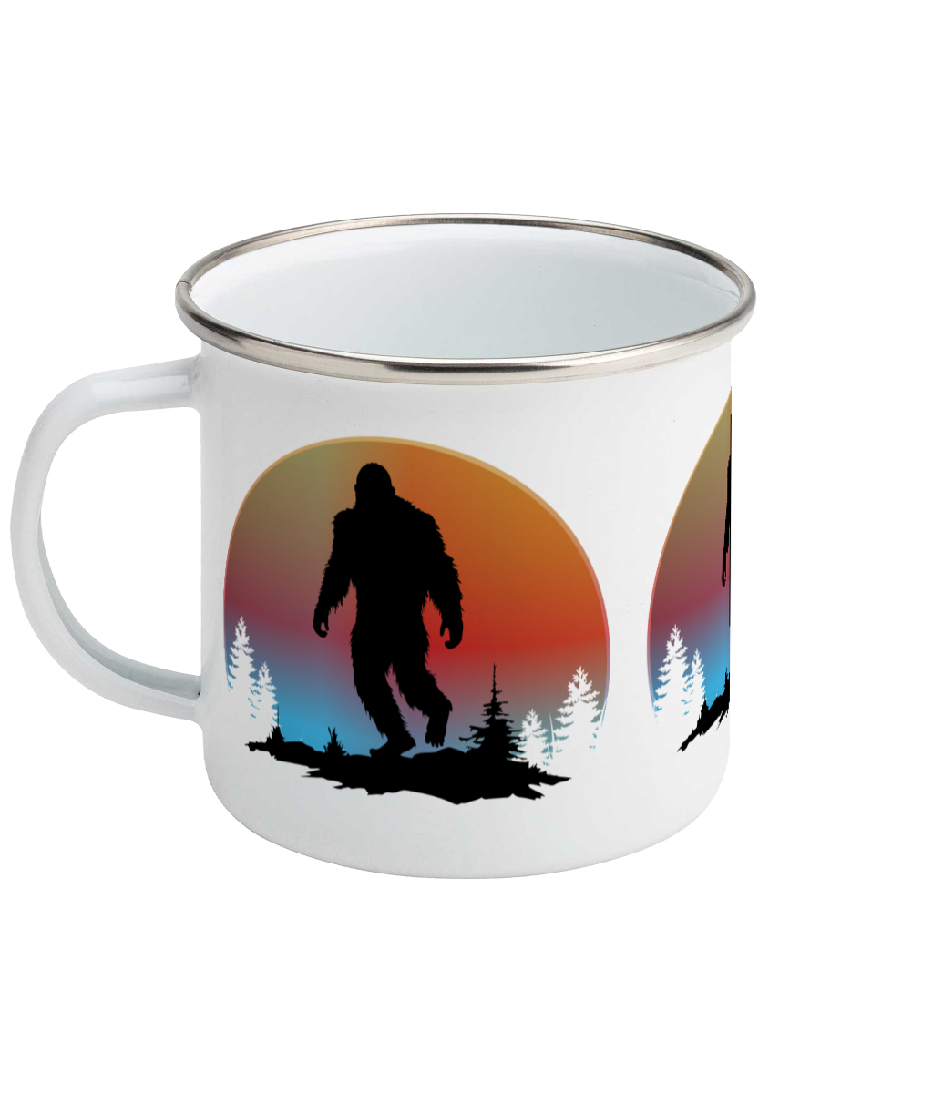 Outdoor Enamel Mug Adventure Nature Retro Sasquash